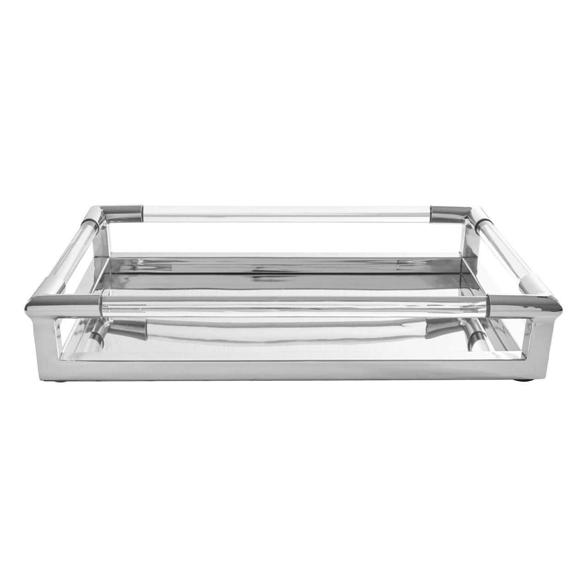 Lucita Silver Finish Tray.