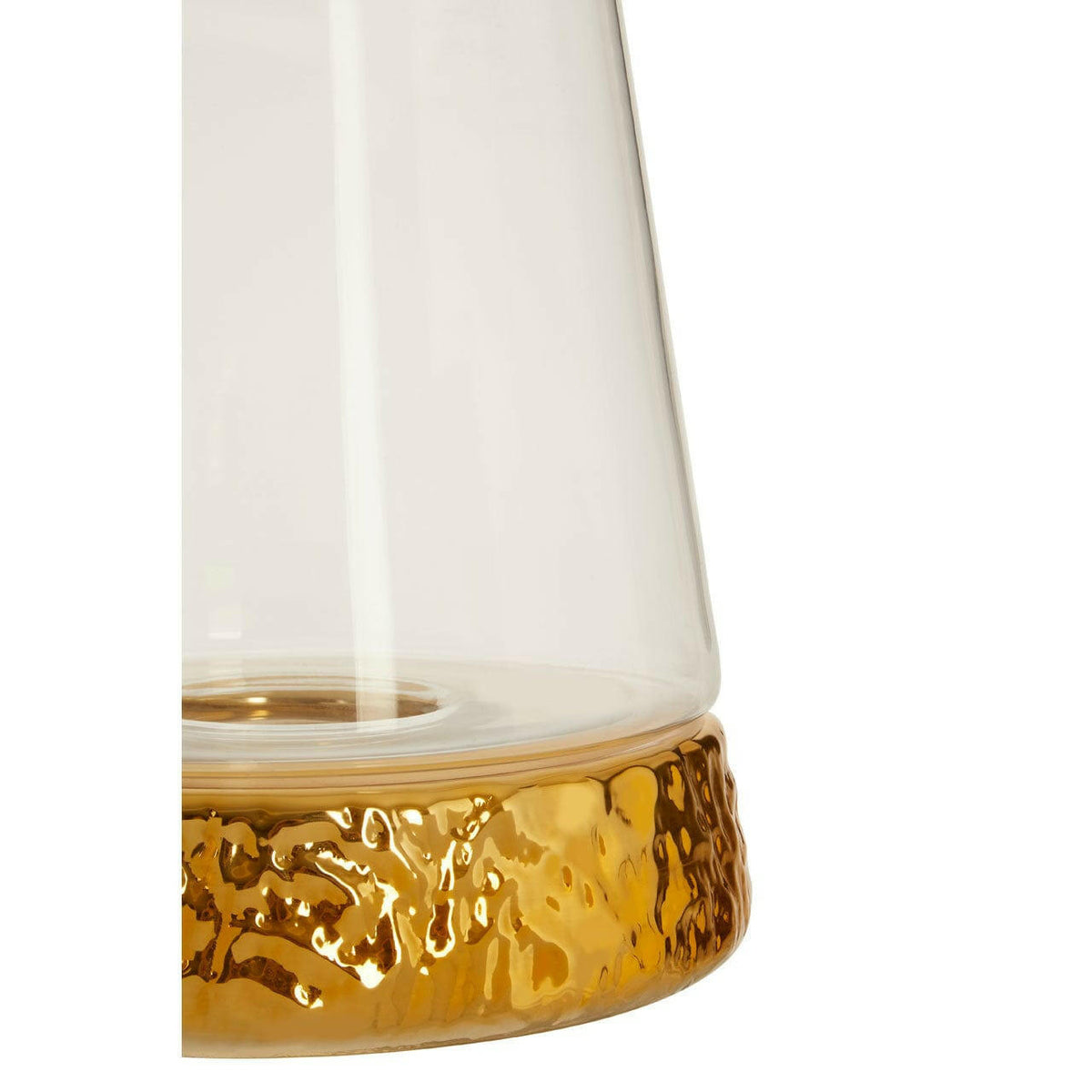 Martele Large Hurricane Gold Candle Holder.
