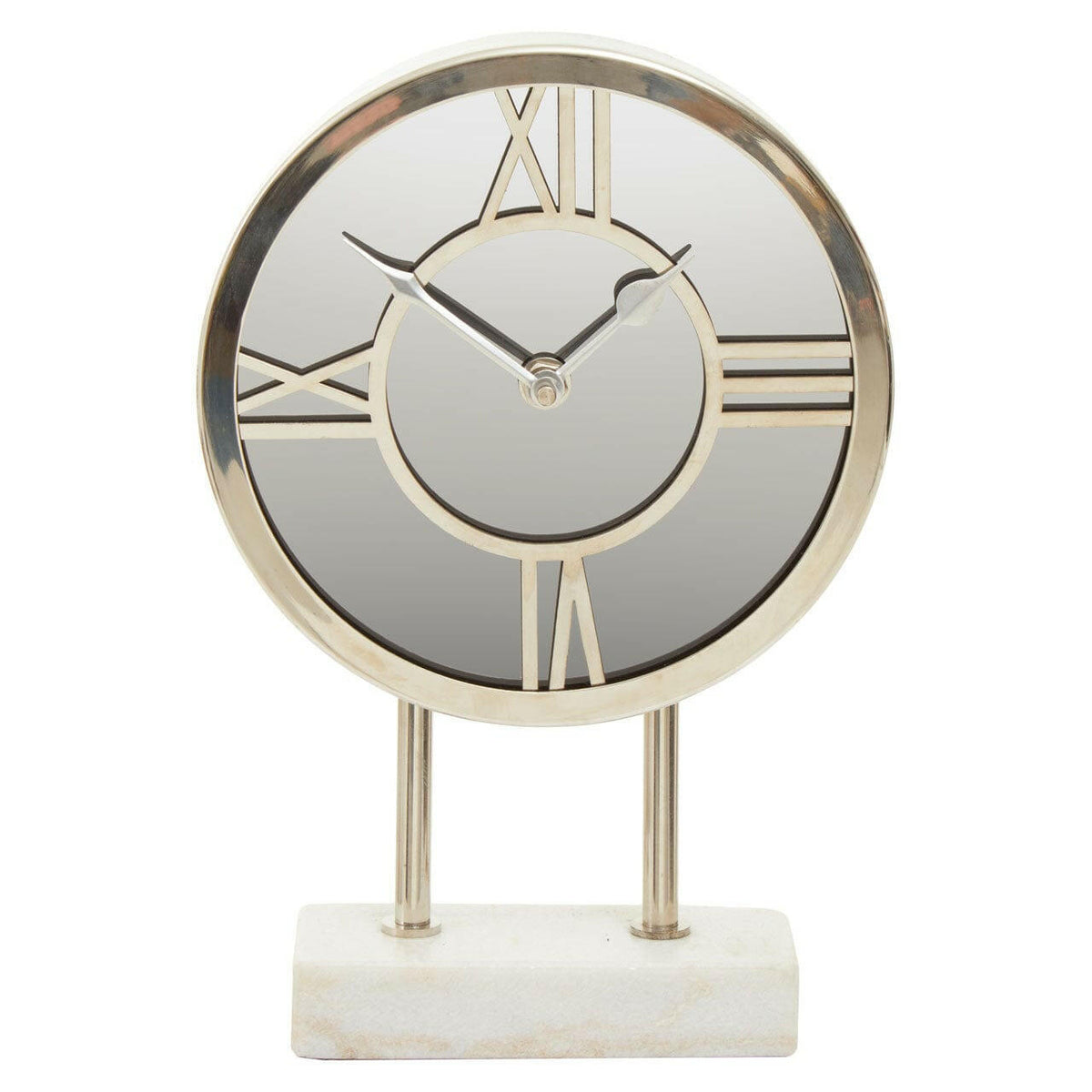 Mateo White Marble Base Clock.