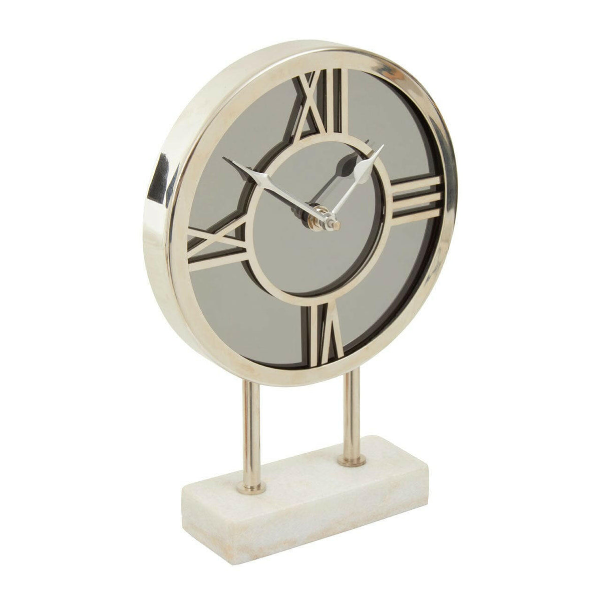 Mateo White Marble Base Clock.