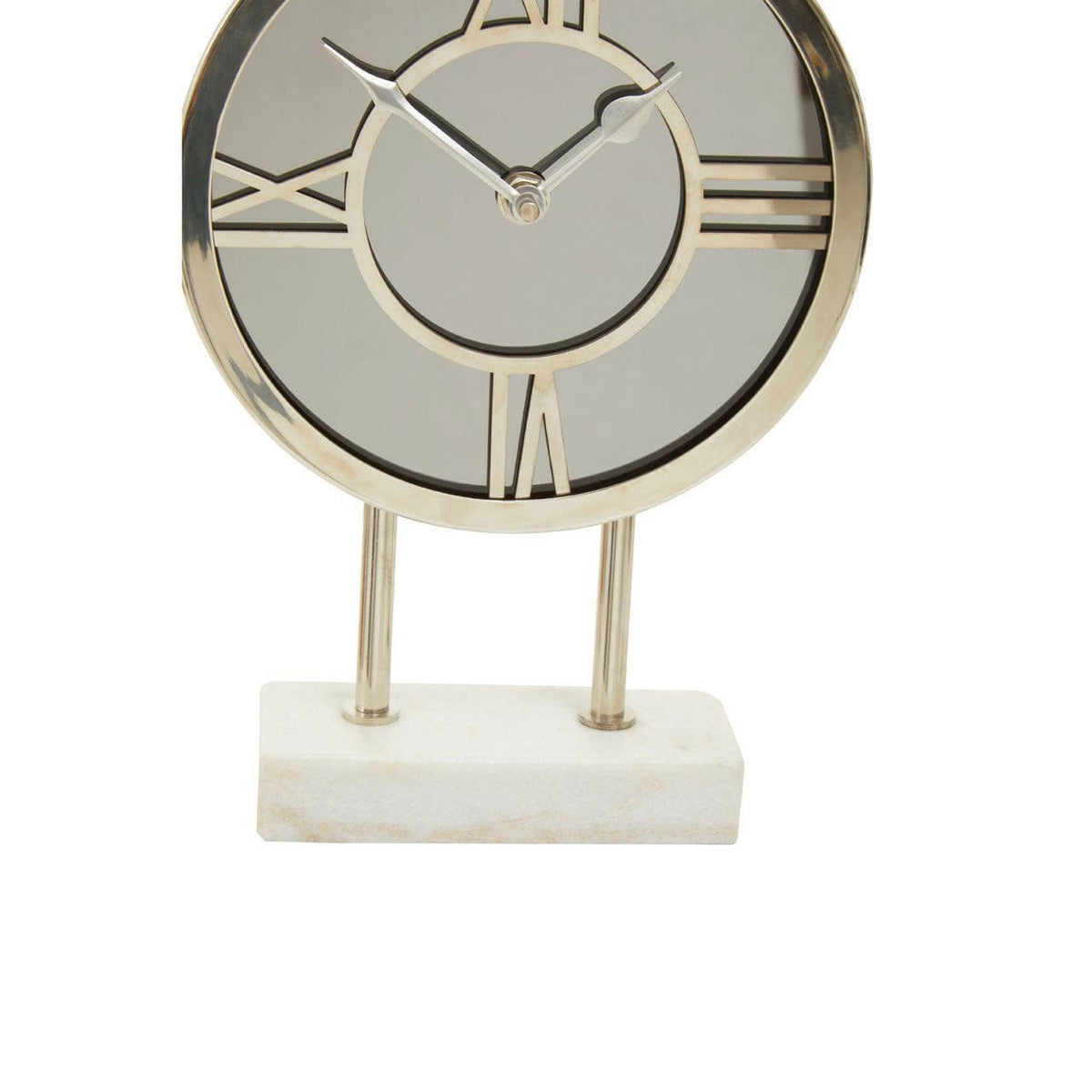 Mateo White Marble Base Clock.