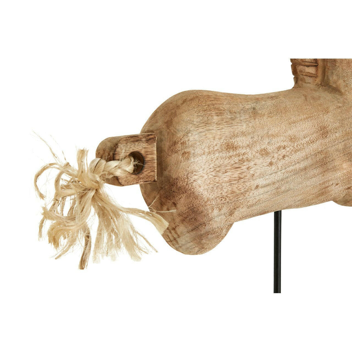 Natural Wood Horse Sculpture.