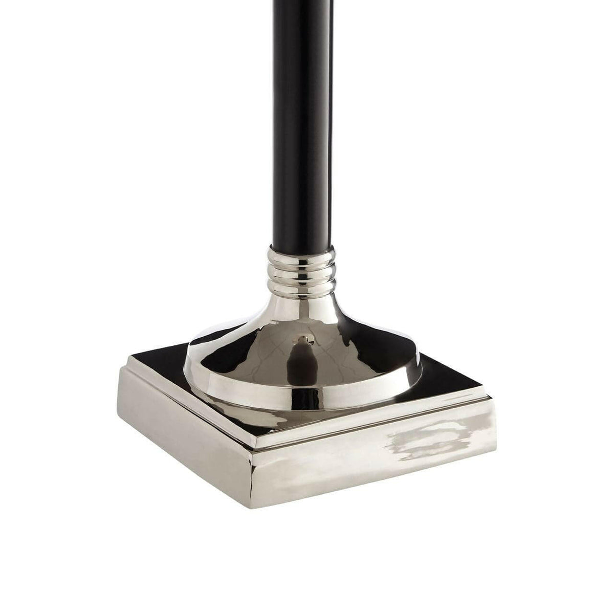 Nickel / Black Finish Candle Holder.