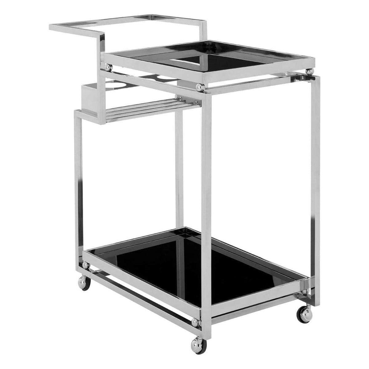 Novo 3 Tier Trolley With Silver Finish Frame.