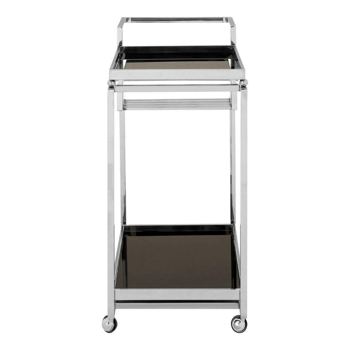 Novo 3 Tier Trolley With Silver Finish Frame.