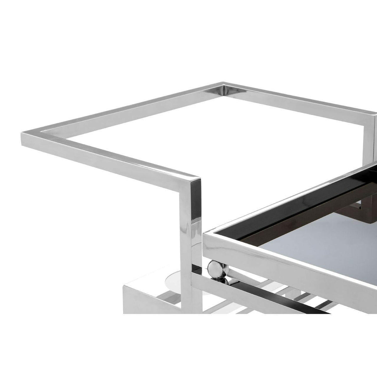 Novo 3 Tier Trolley With Silver Finish Frame.