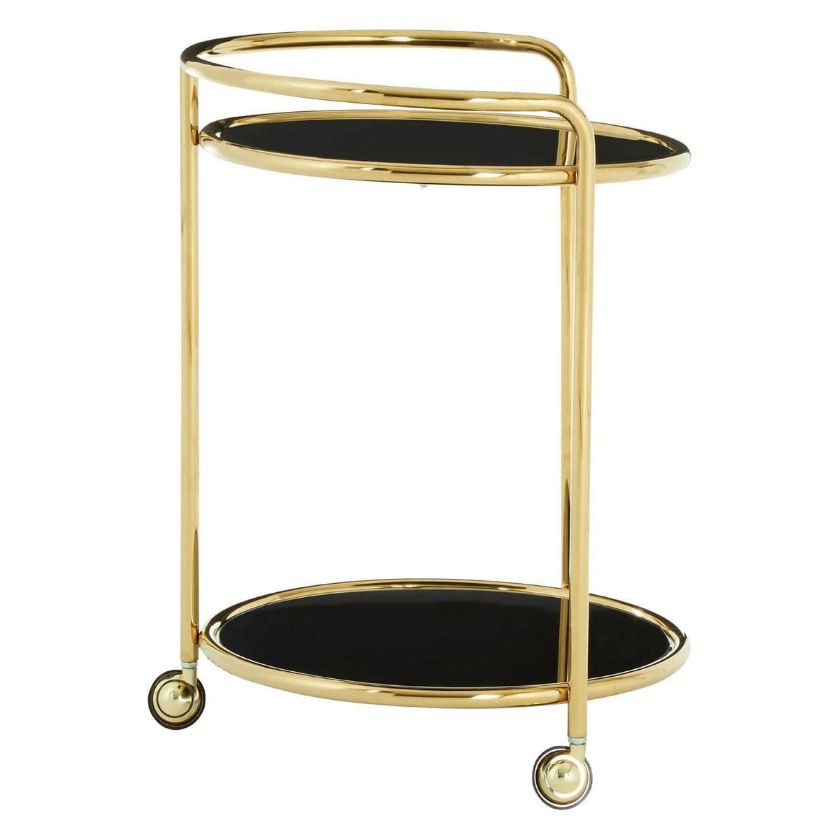 Novo Round Gold Finish Trolley.