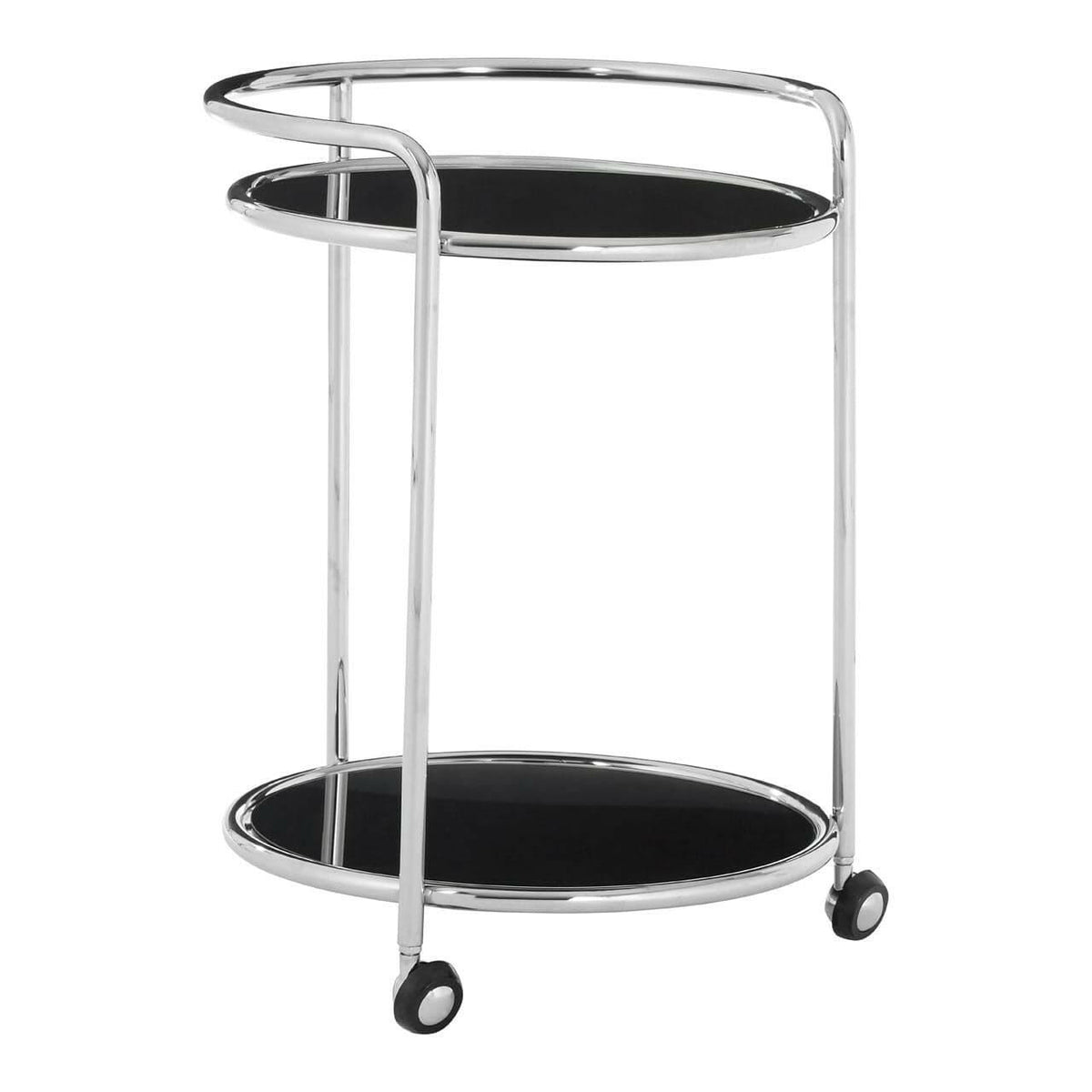 Novo Round Silver Finish Trolley.