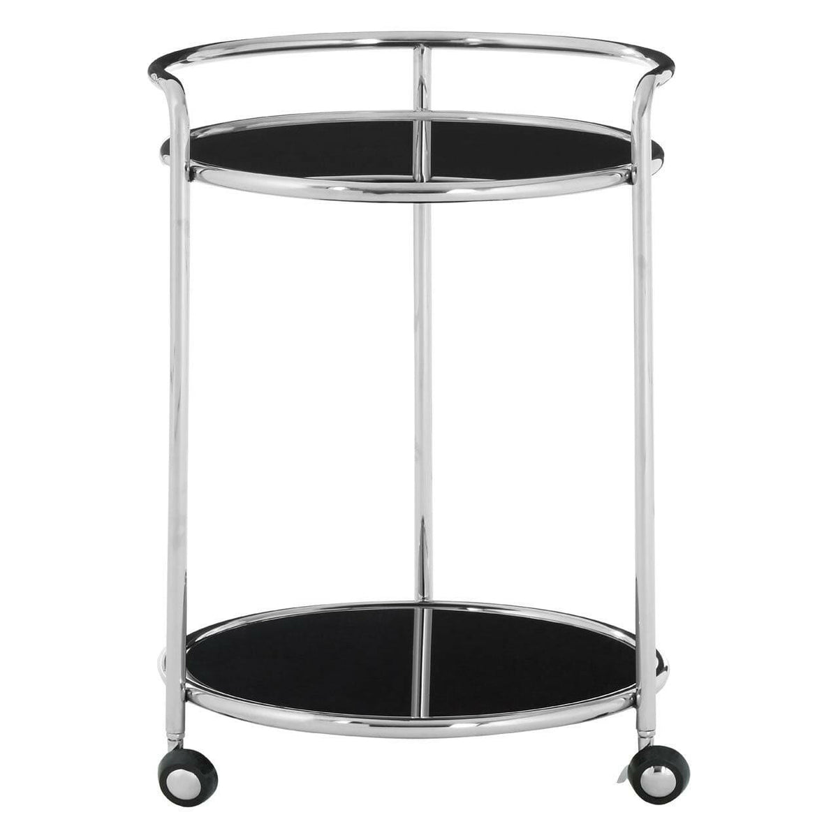 Novo Round Silver Finish Trolley.