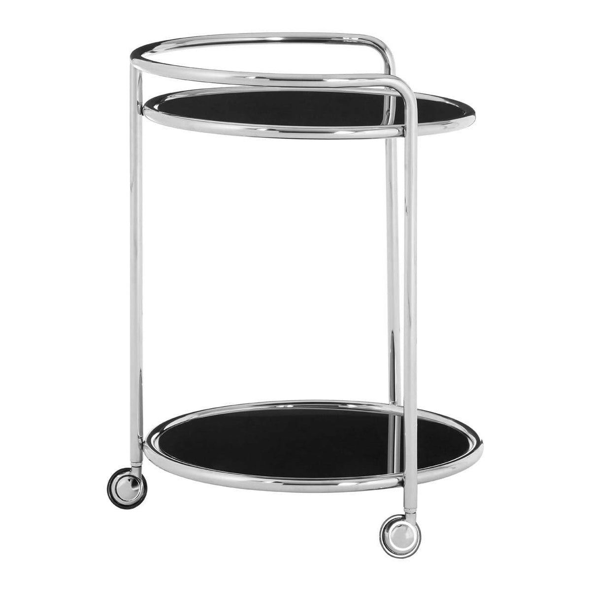 Novo Round Silver Finish Trolley.