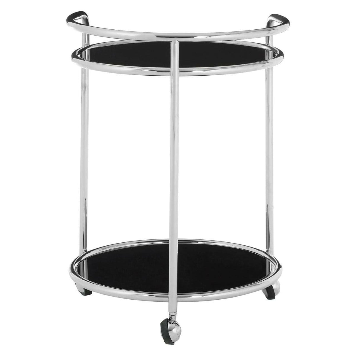 Novo Round Silver Finish Trolley.