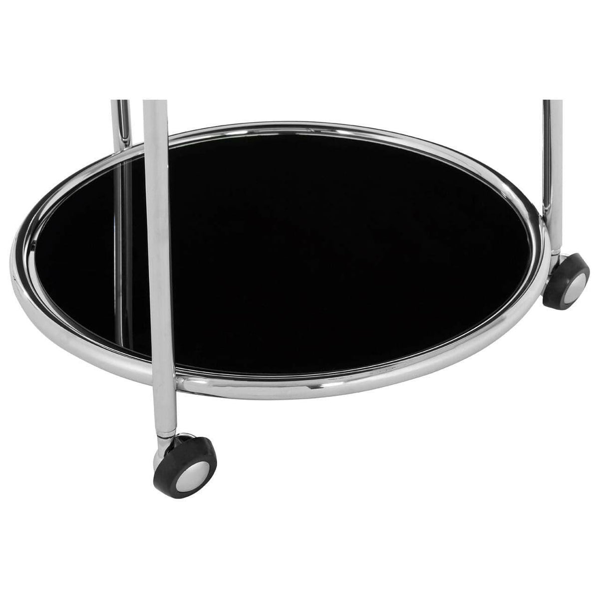Novo Round Silver Finish Trolley.