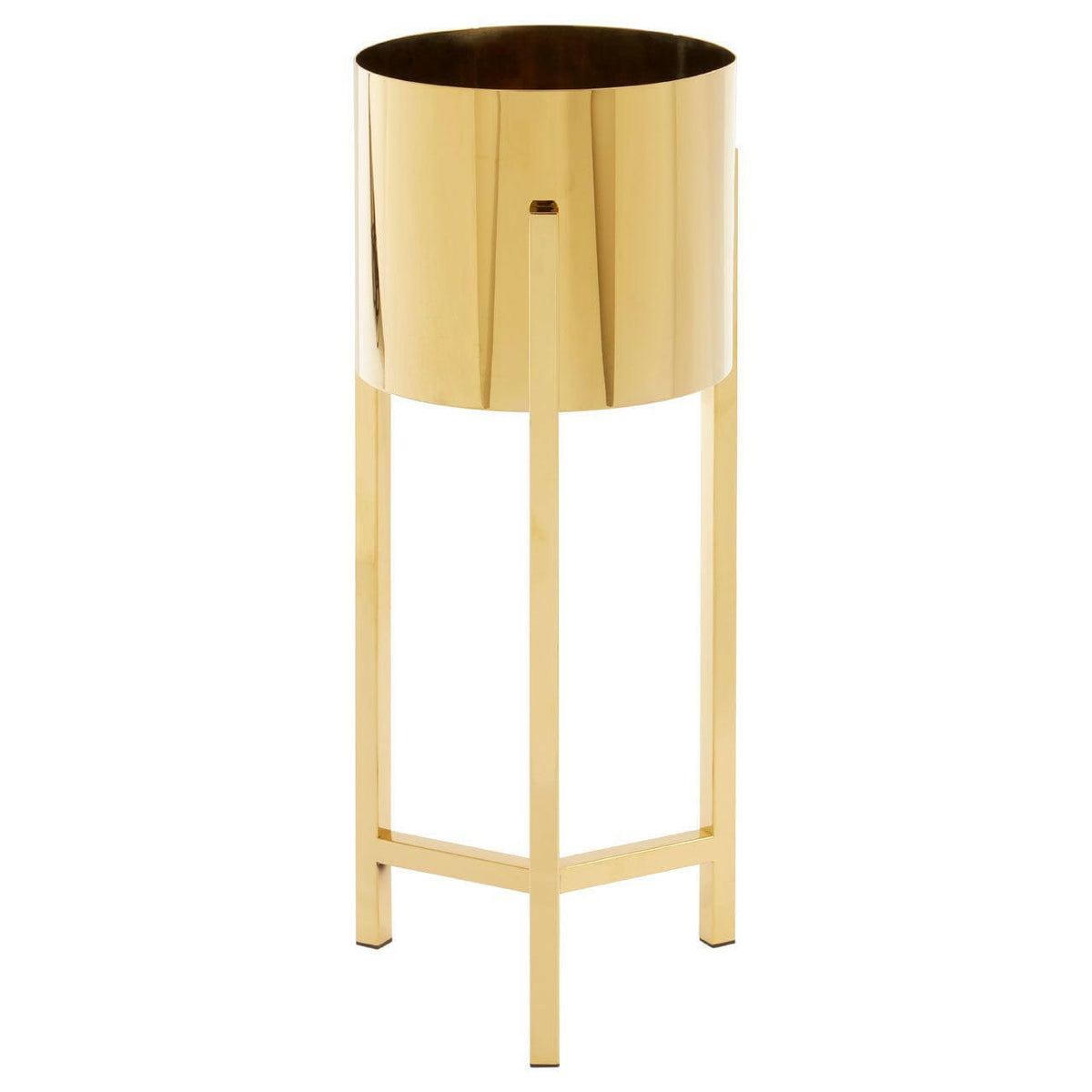 Piermount Large Gold Finish Planter.