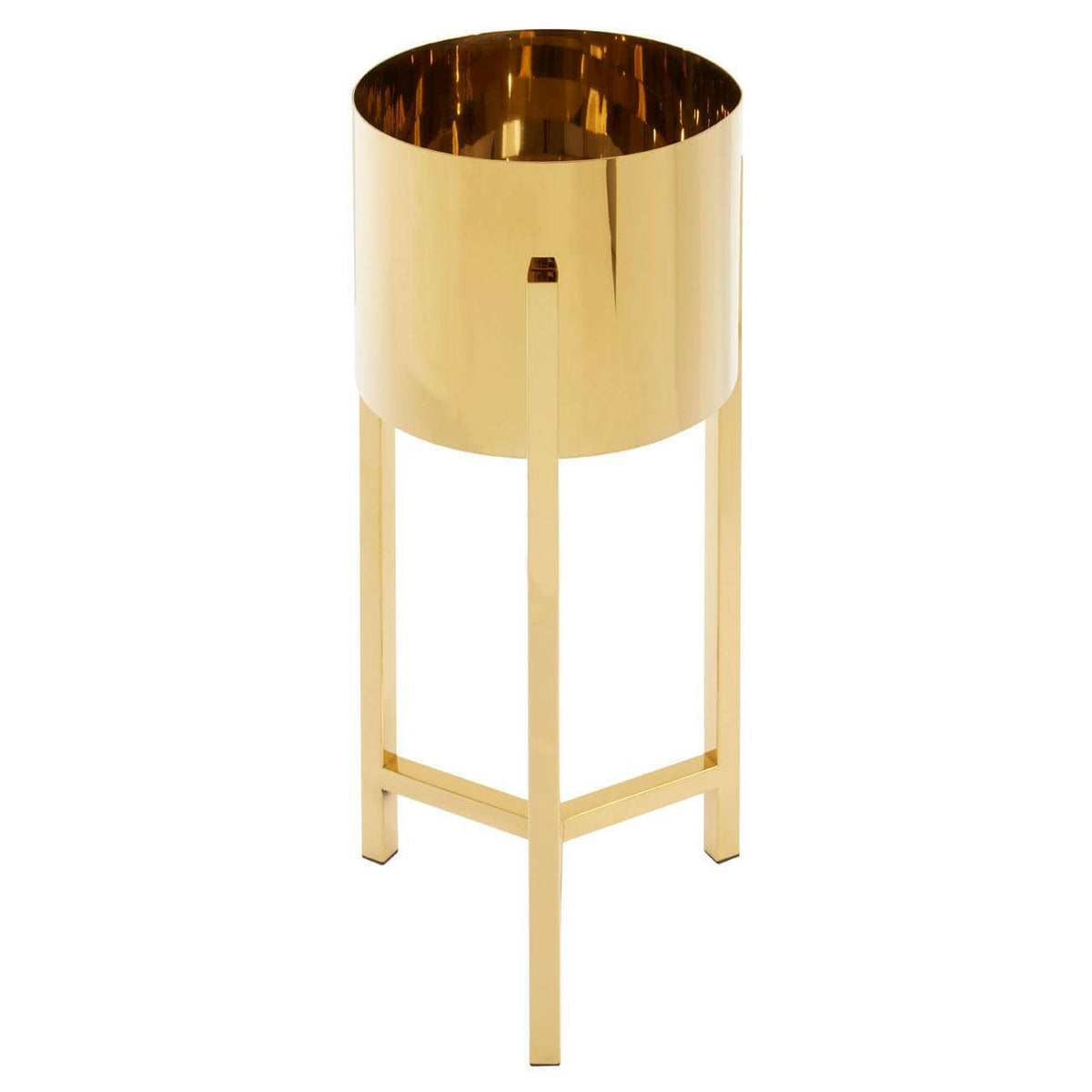 Piermount Large Gold Finish Planter.