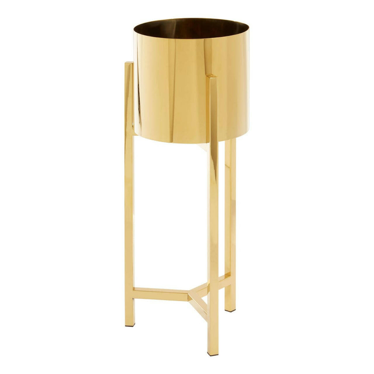 Piermount Large Gold Finish Planter.