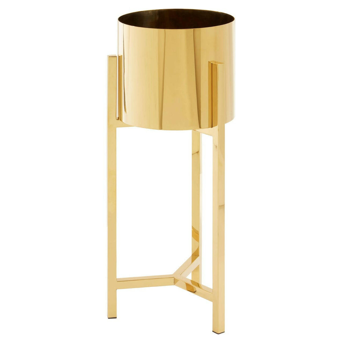 Piermount Large Gold Finish Planter.