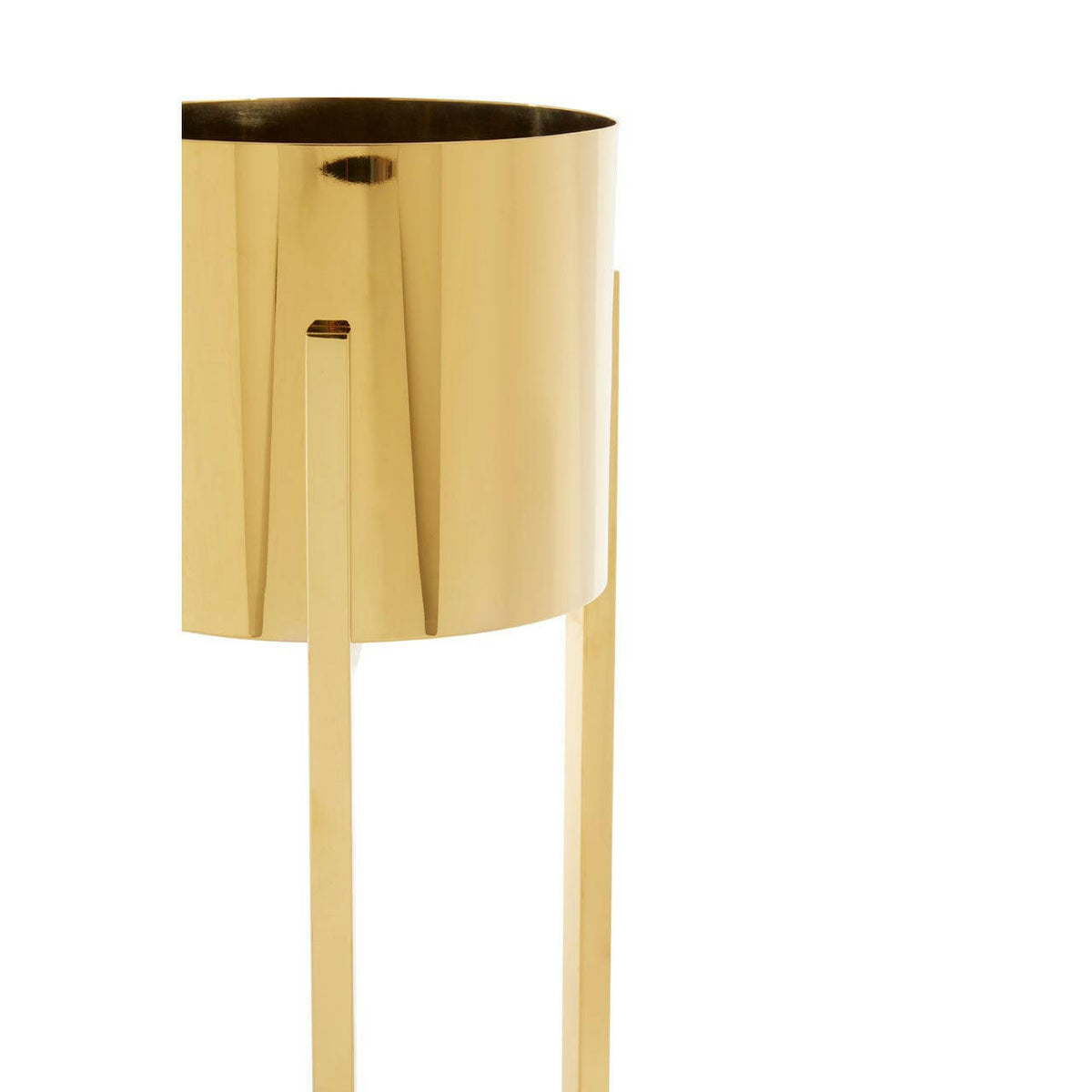 Piermount Large Gold Finish Planter.