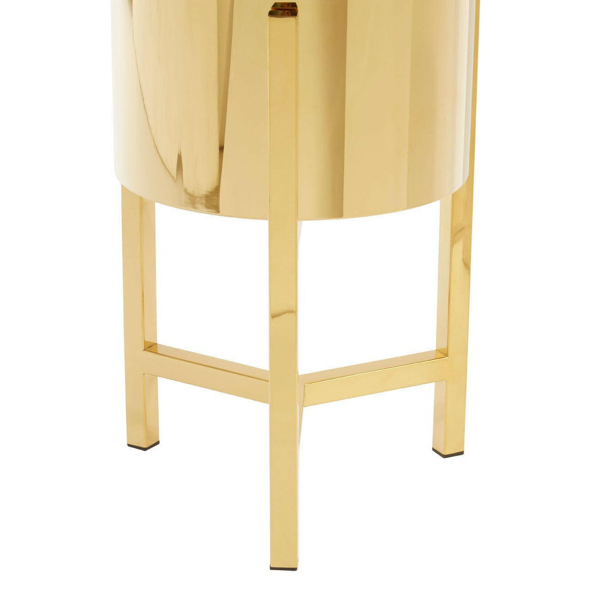 Piermount Small Gold Finish Planter.