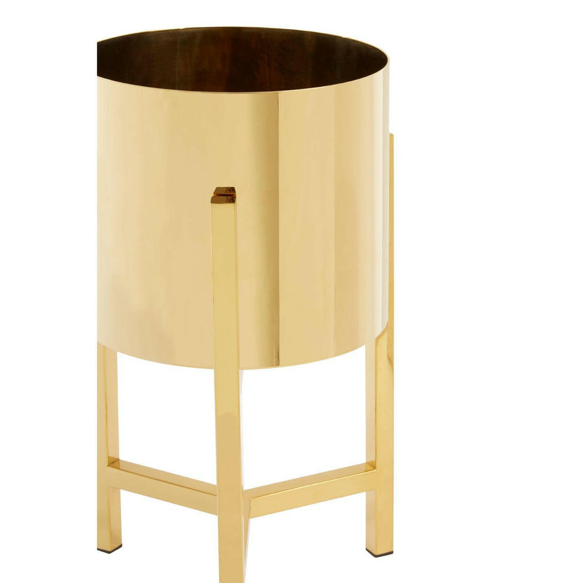 Piermount Small Gold Finish Planter.