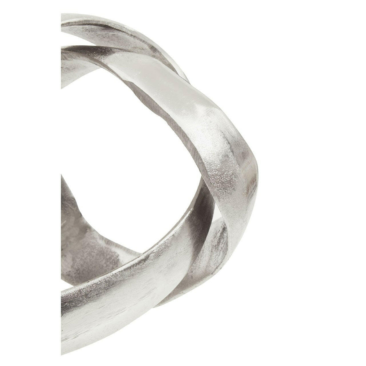 Pradin Silver Finish Knot Sculpture.