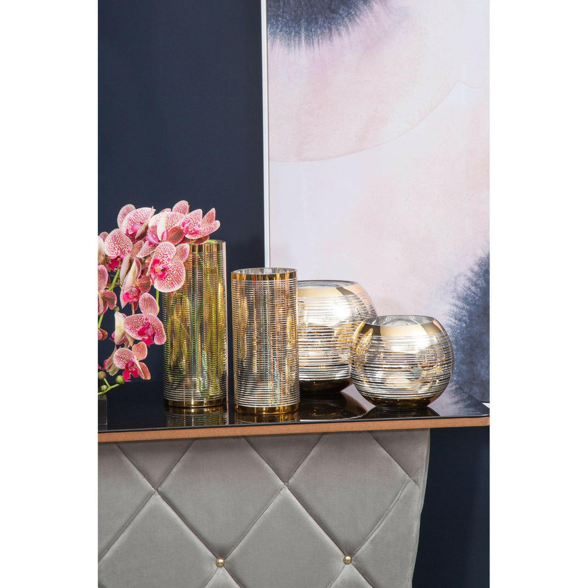 Raya Large Rounded Stripe Vase.