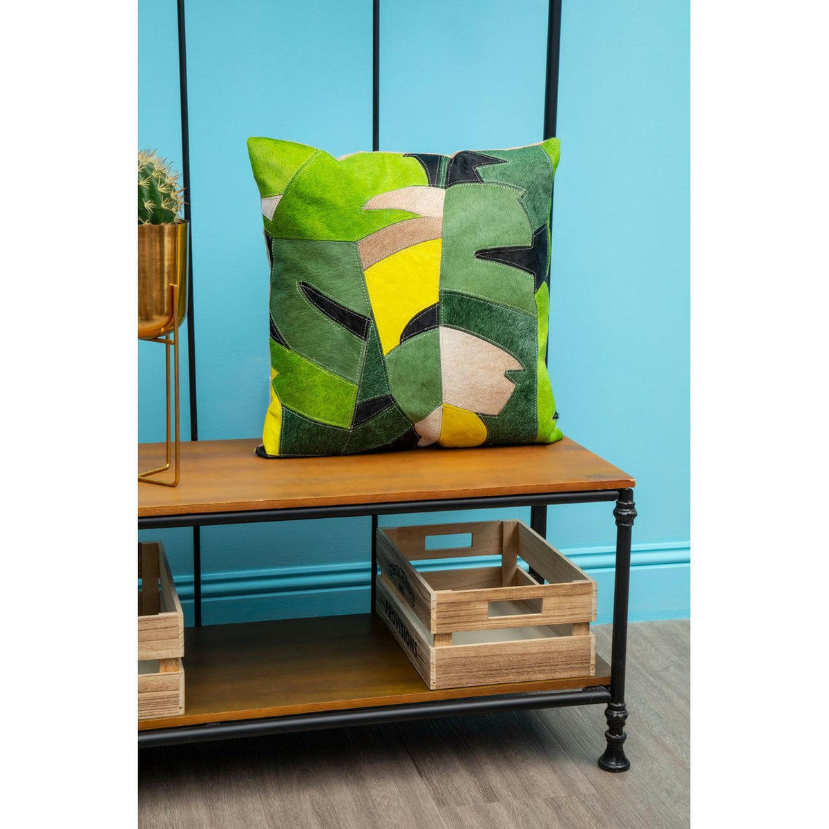 Safira Botanical Suede Cushion.