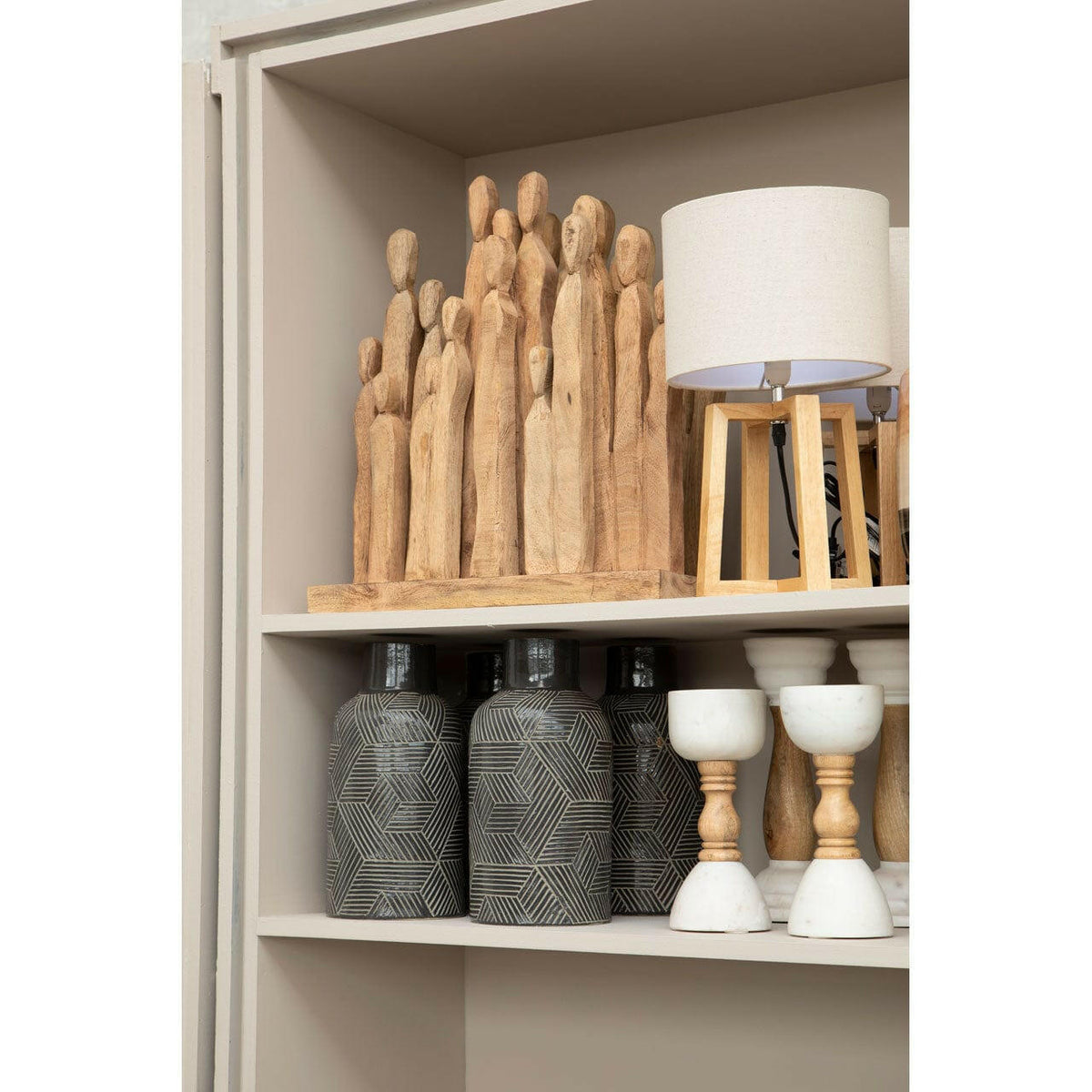 Sena Candle Holder With Decorative Stem.