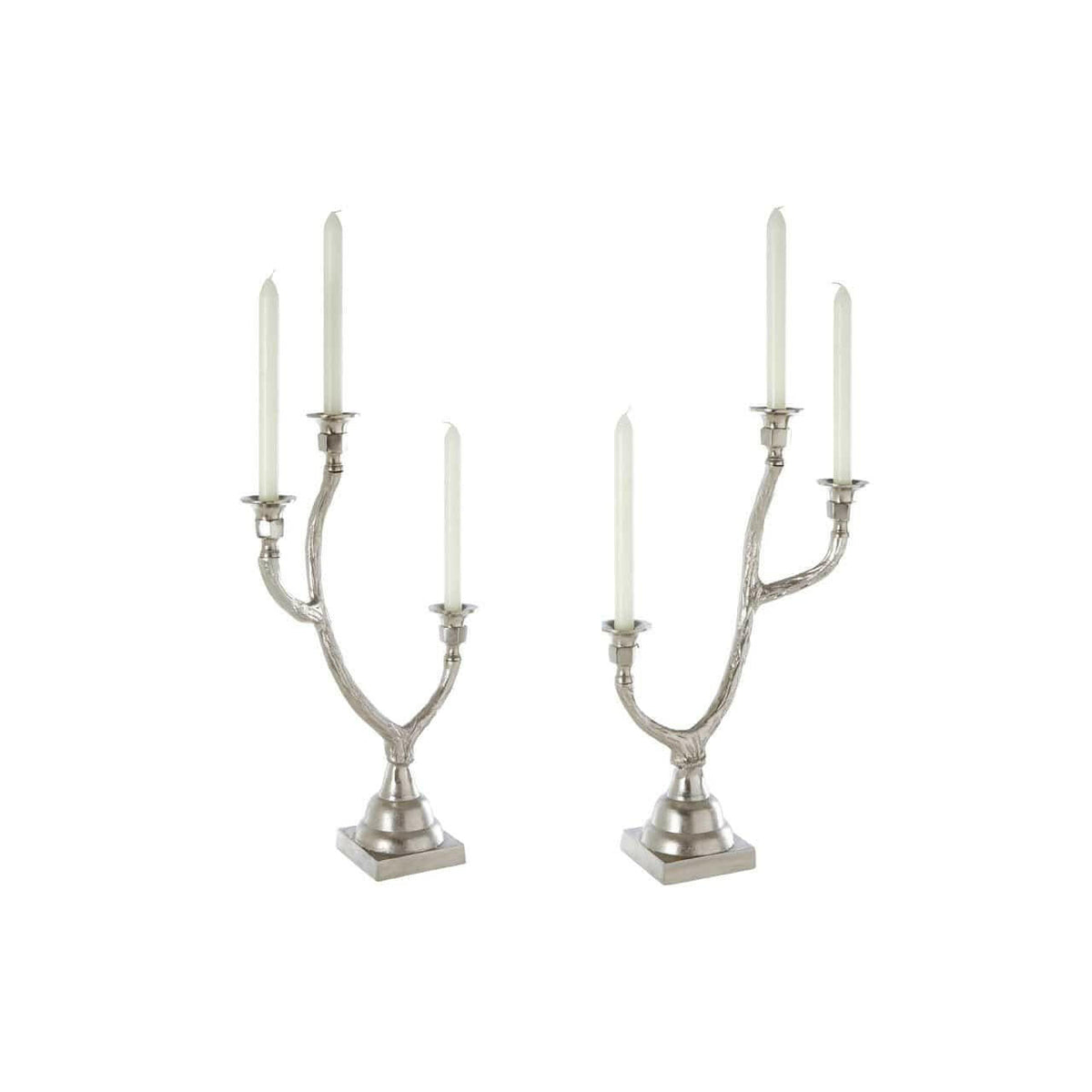Set Of 2 Antler Candle Holders.