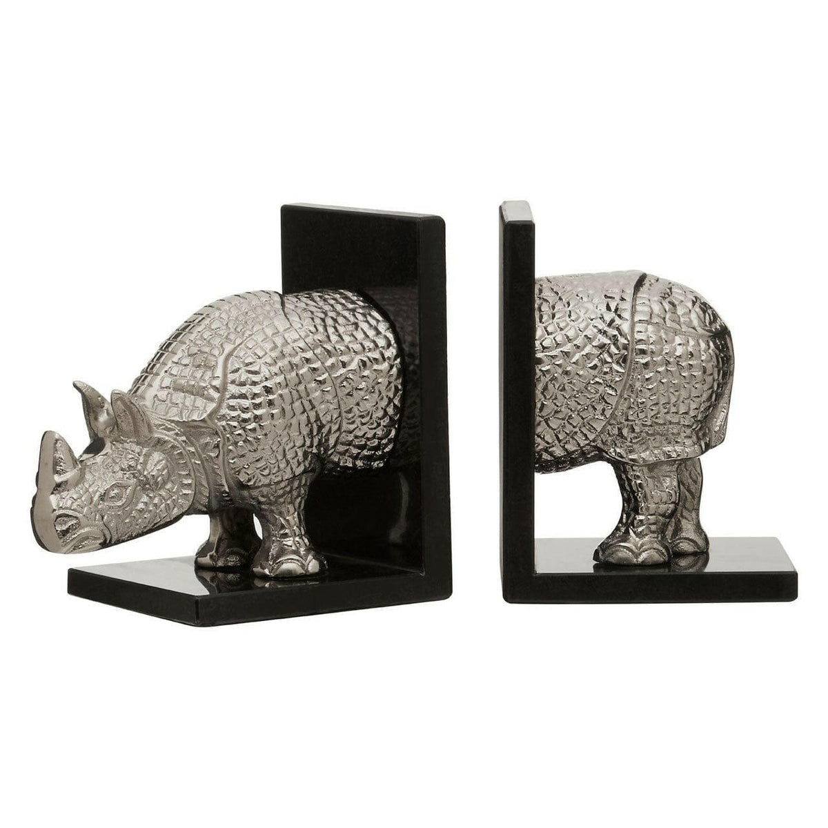 Set Of 2 Rhino Bookends.