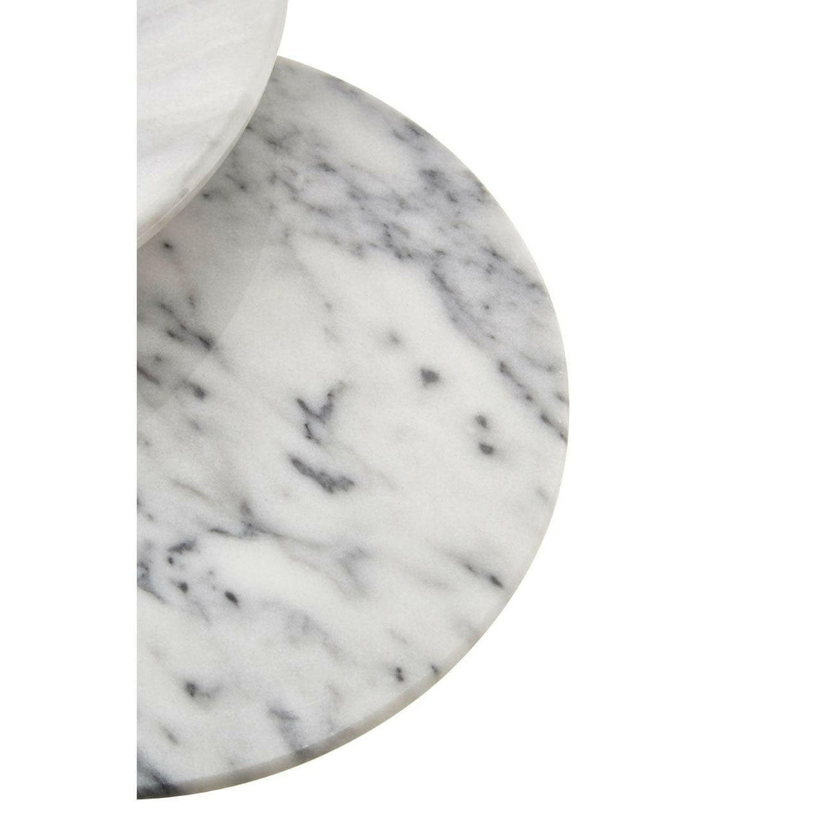 Set Of 2 White Marble Cake Stands.