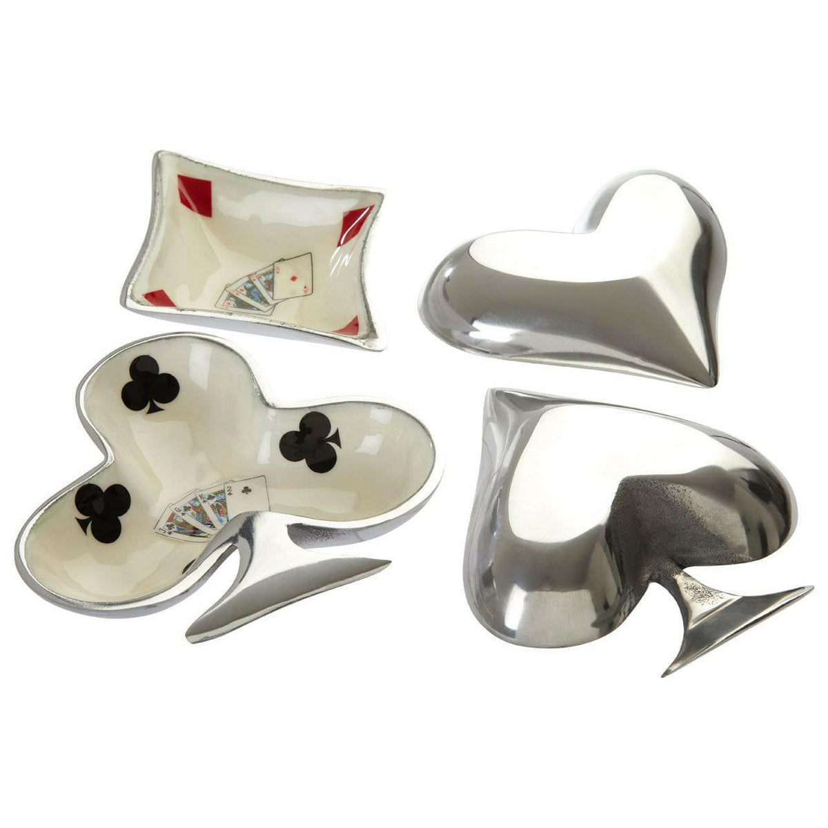 Set Of 4 Playing Cards Design Bowls.