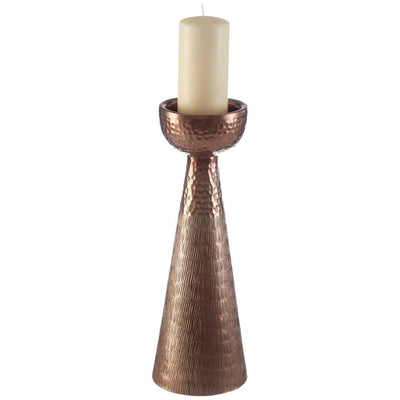 Hamilton Interiors Accessories Solis Bronze Finish Pillar Candle Holder House of Isabella UK