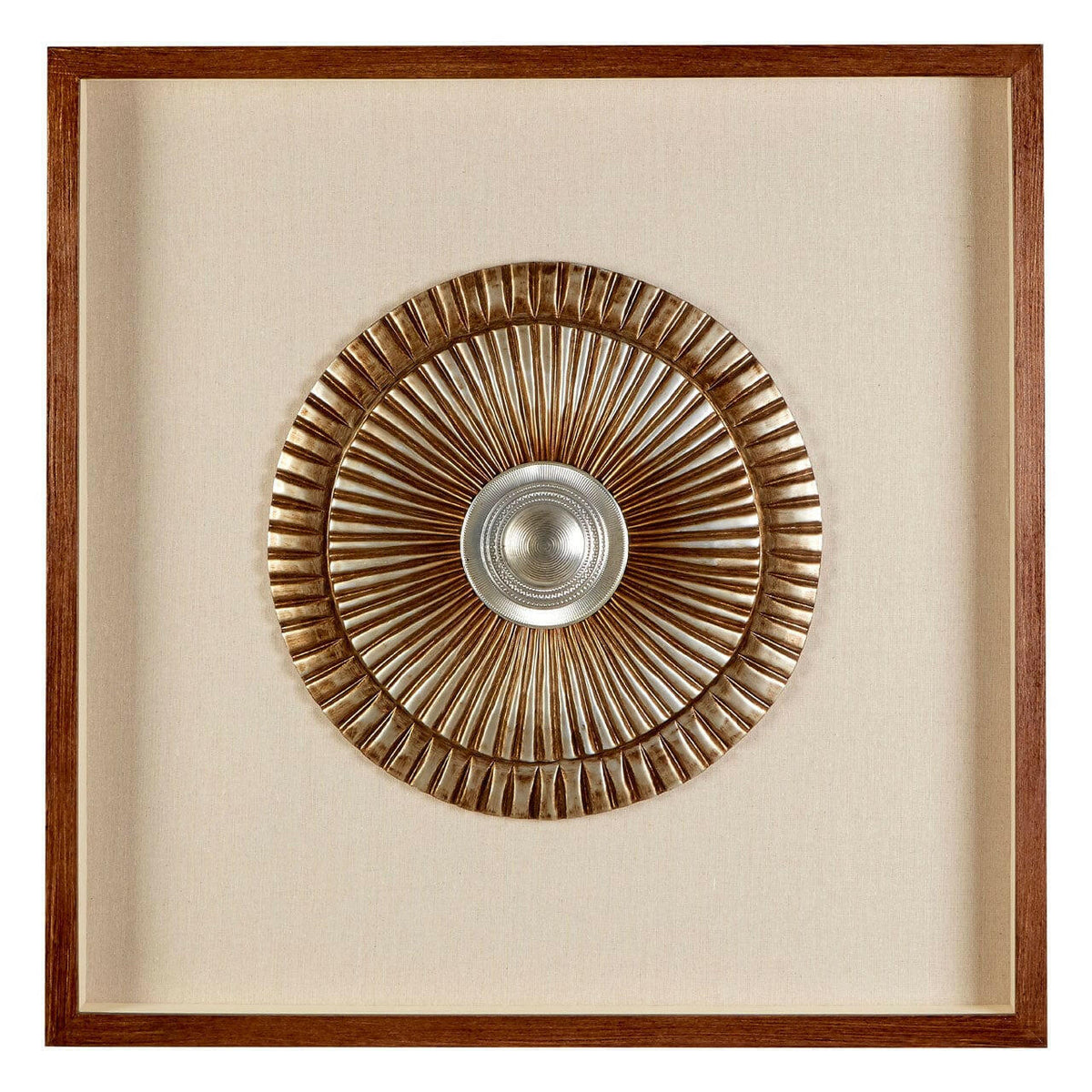 Two Tone Framed Bronze Wall Art.