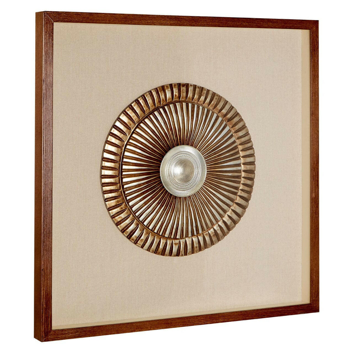Two Tone Framed Bronze Wall Art.
