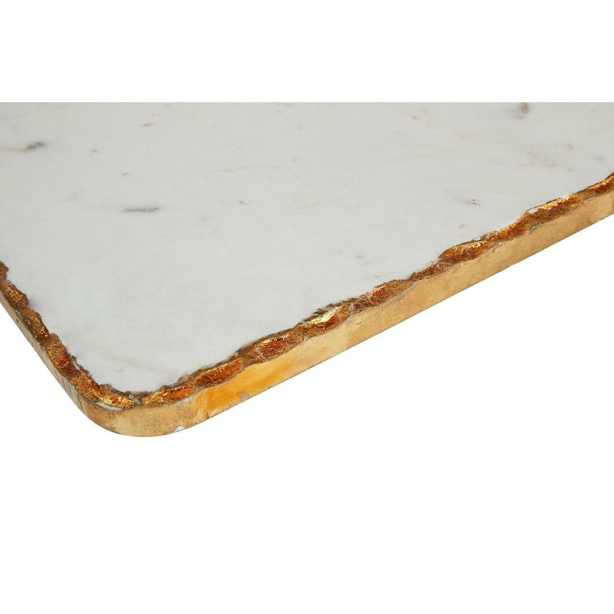 White Marble And Gold Foil Paddle Board.