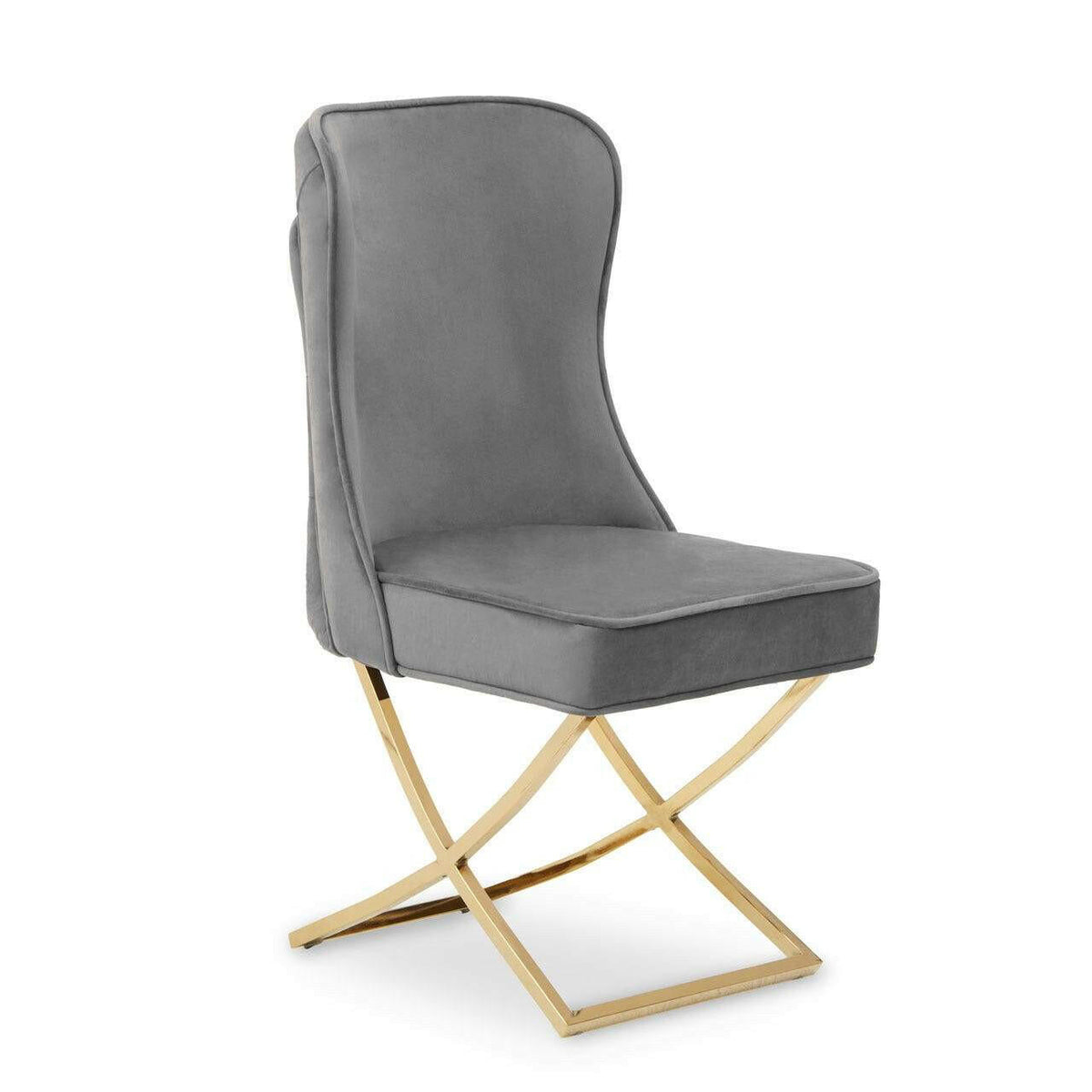 Belle Button Back Grey Dining Chair.