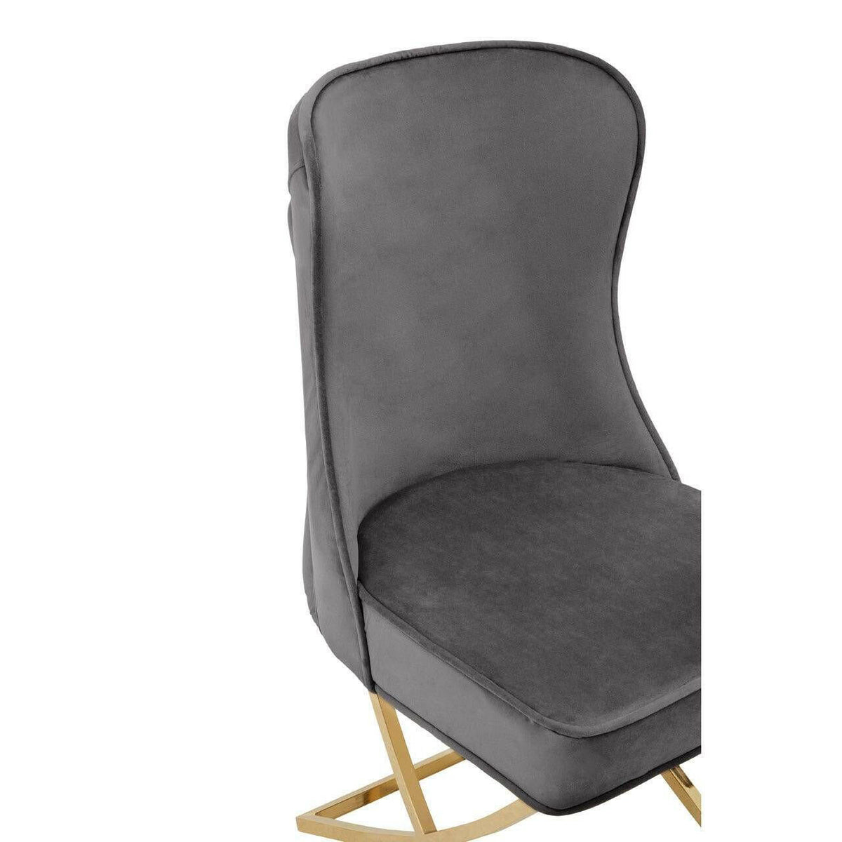 Belle Button Back Grey Dining Chair.