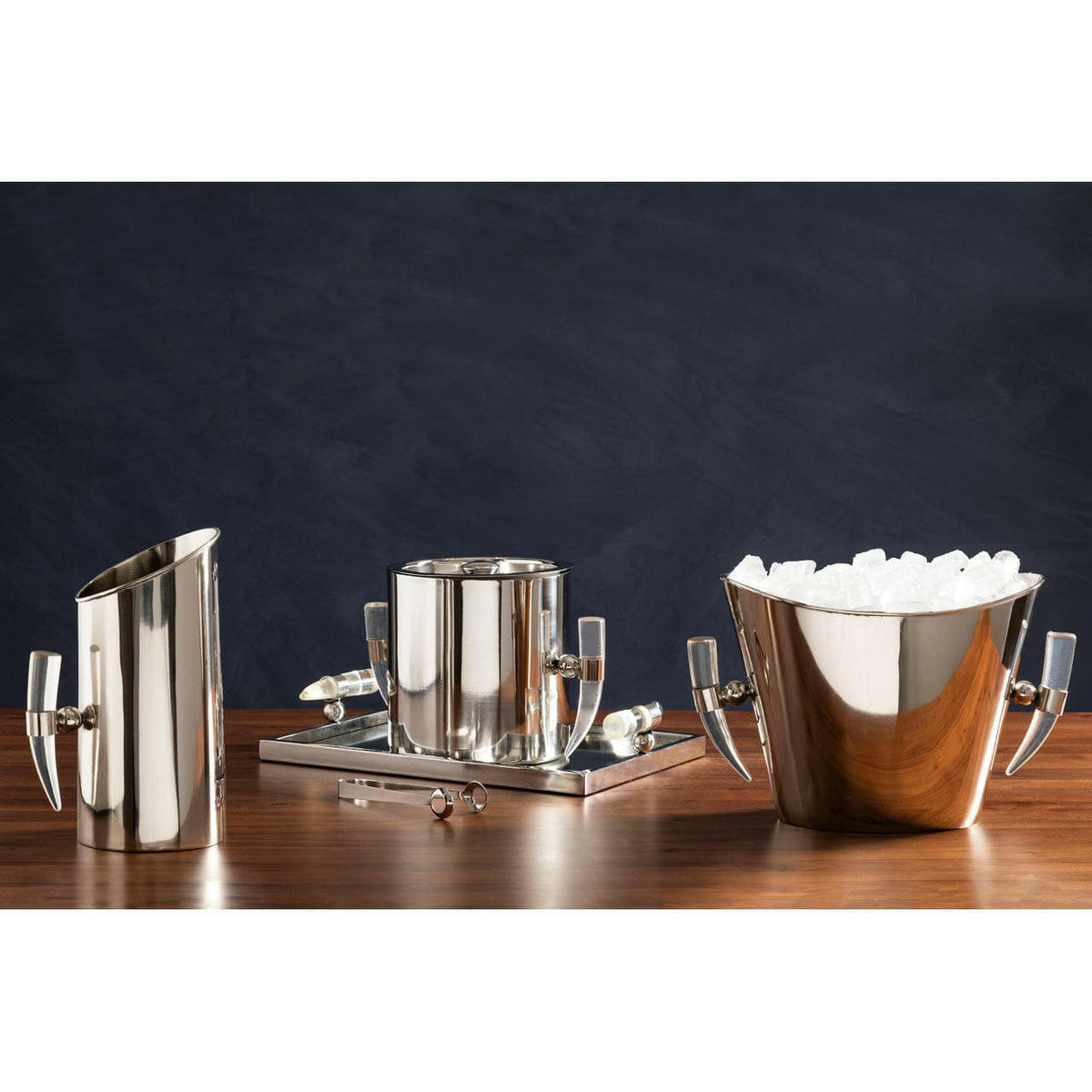 Herne Acrylic Horn Handle Ice Bucket.