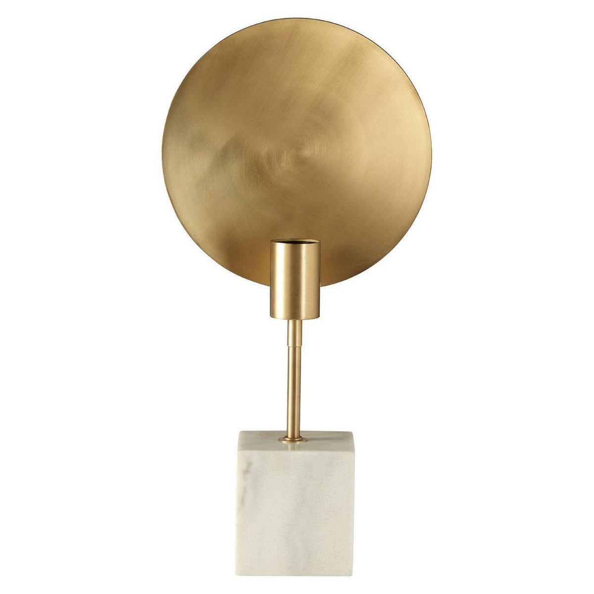 Saramis Metal Task Lamp With White Marble Block Base.