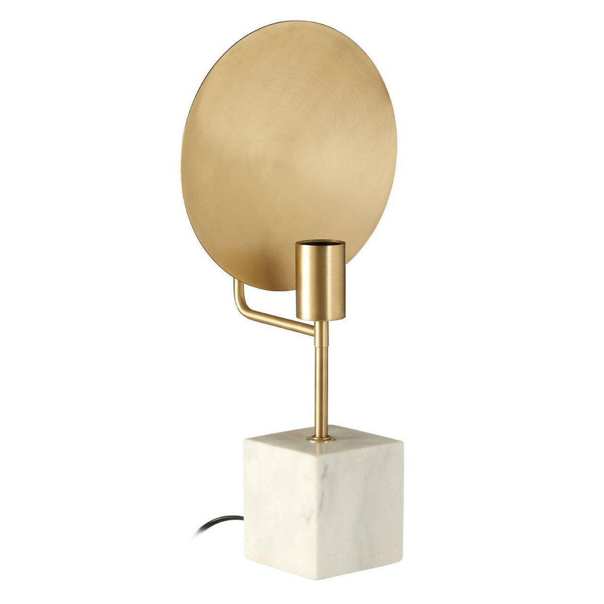 Saramis Metal Task Lamp With White Marble Block Base.