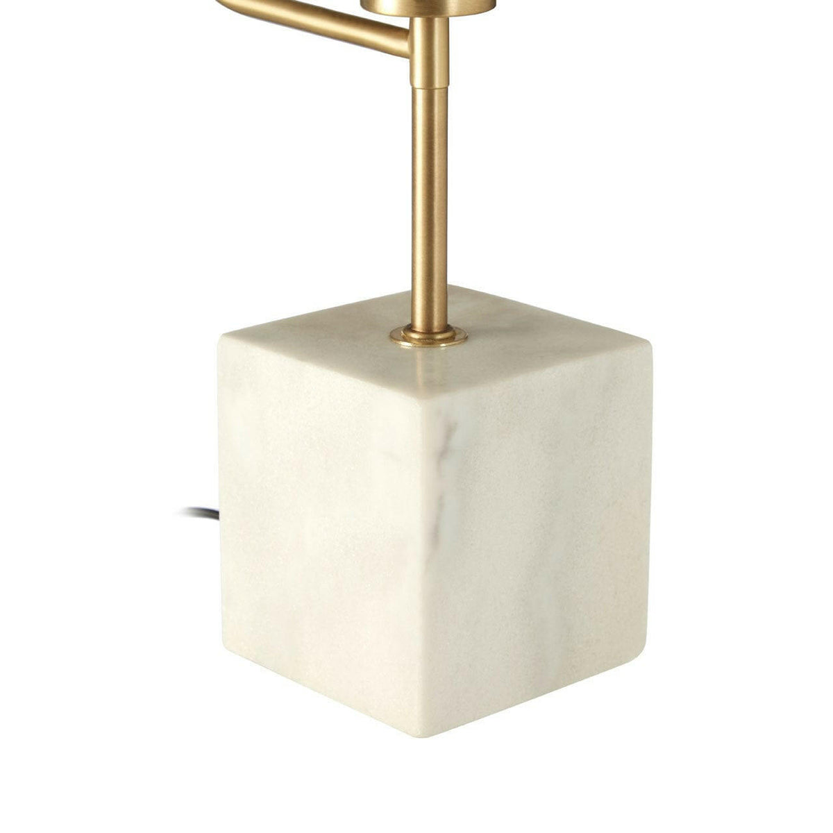 Saramis Metal Task Lamp With White Marble Block Base.