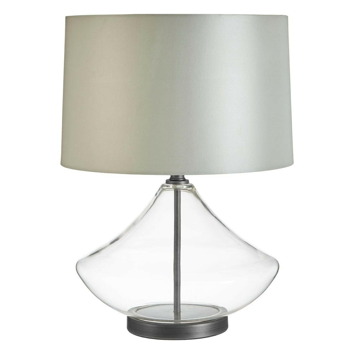 Usha Light Grey Shade Table Lamp With Eu Plug.