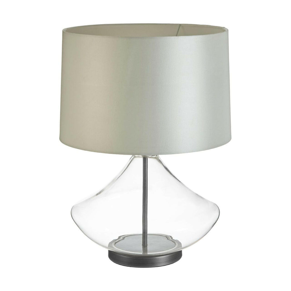 Usha Light Grey Shade Table Lamp With Eu Plug.