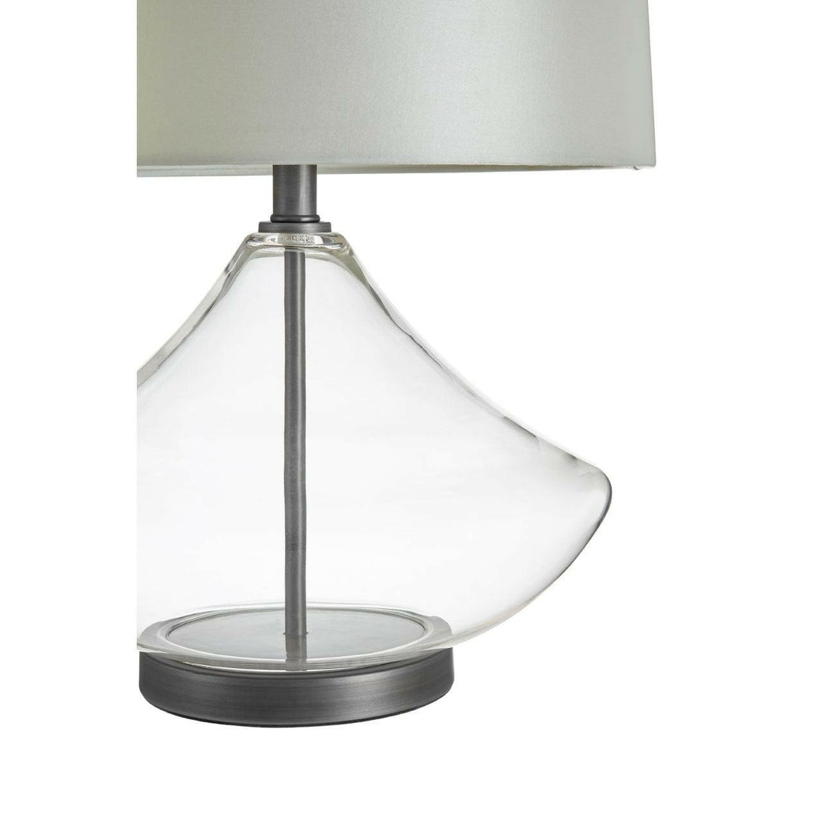 Usha Light Grey Shade Table Lamp With Eu Plug.