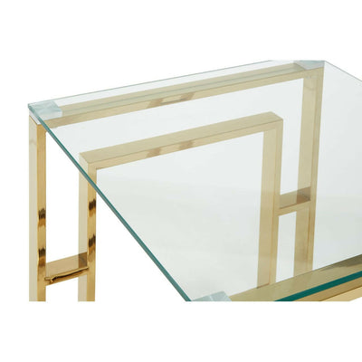 Hamilton Interiors Living Allure Gold Finish Square Legs End Table House of Isabella UK