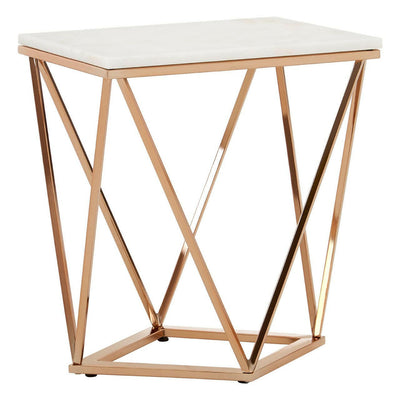 Hamilton Interiors Living Allure Rectangular Champagne End Table House of Isabella UK