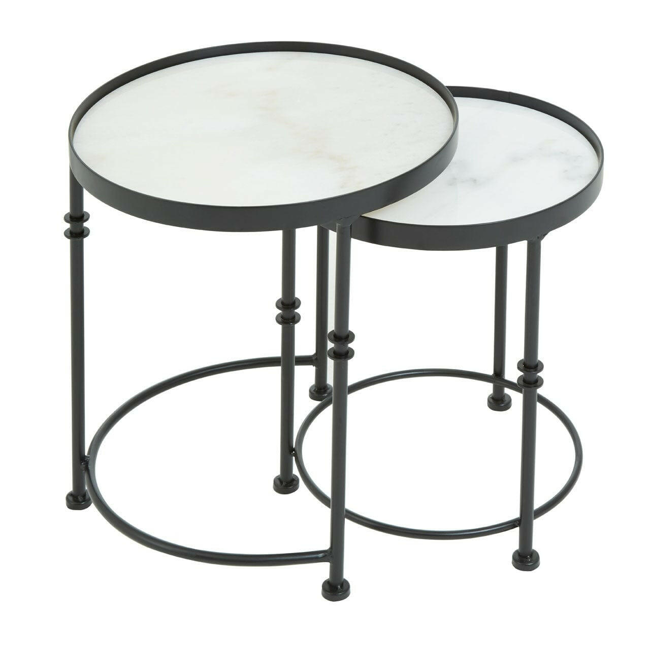 Hamilton Interiors Living Arcana Set Of 2 Round Side Tables House of Isabella UK