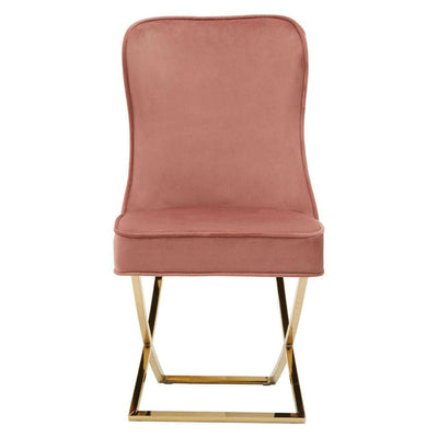 Hamilton Interiors Living Belle Dusky Pink Velvet Chair House of Isabella UK