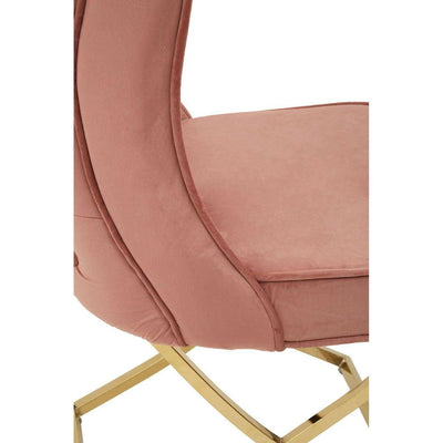 Hamilton Interiors Living Belle Dusky Pink Velvet Chair House of Isabella UK