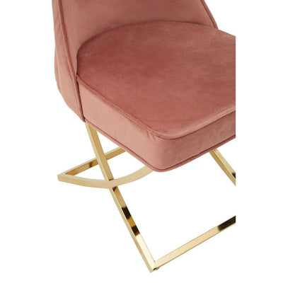 Hamilton Interiors Living Belle Dusky Pink Velvet Chair House of Isabella UK